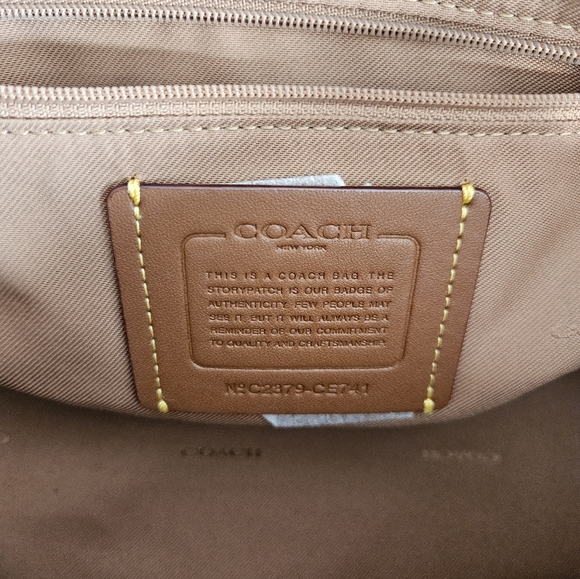 Coach Cara CE741 Satchel Soft Pebbled Crossbody Bag - Picture 5 of 6